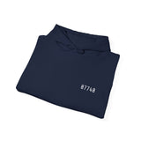 07740 Long Branch Hoodie — Vintage Coastal Town Navy Sweatshirt