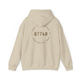 07740 Long Branch Hoodie — Vintage Coastal Town Navy Sweatshirt