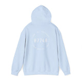 07740 Long Branch Hoodie — Vintage Coastal Town Navy Sweatshirt