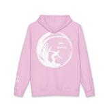 Wave Hoodie — Vintage Surf Pullover - Light Pink