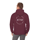 07740 Long Branch Hoodie — Vintage Coastal Town Navy Sweatshirt