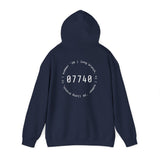 07740 Long Branch Hoodie — Vintage Coastal Town Navy Sweatshirt